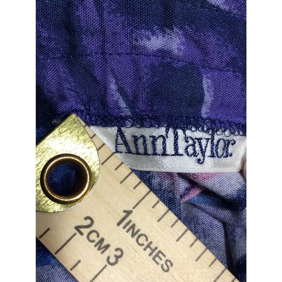 Vintage Ann Taylor Women's Floral Roses Pull On Maxi Skirt Retro Blue Y2K Small - Picture 10 of 13